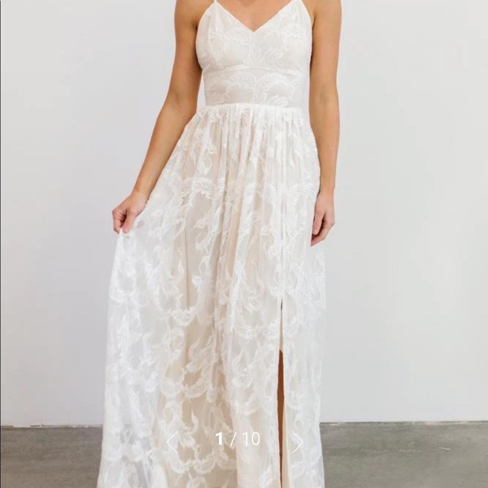 Baltic Born Cozette White Lace Gown